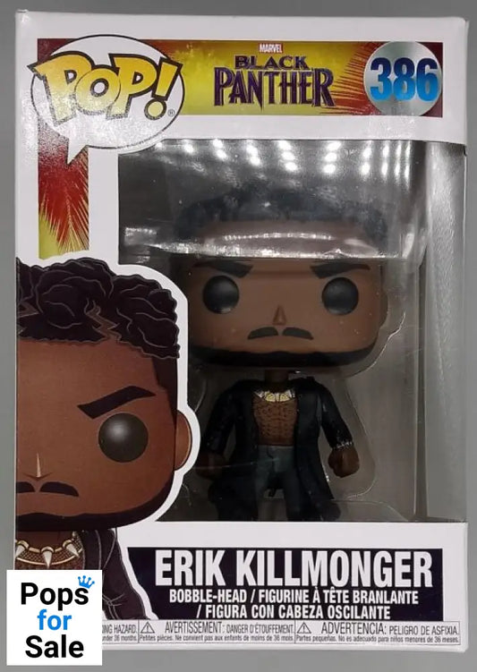 386 Erik Killmonger (Scars) Marvel Black Panther - Damaged Box Funko POP