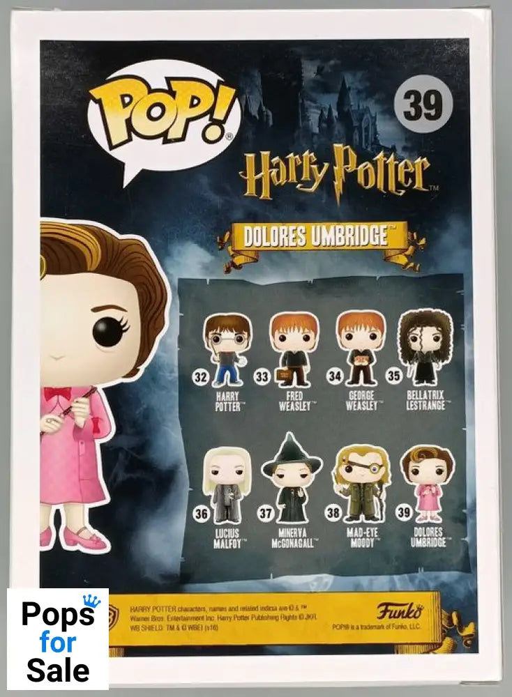 39 Dolores Umbridge - Harry Potter - Box Damaged Funko POP