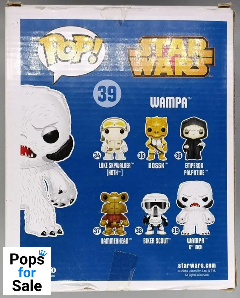 #39 Wampa - 6 Inch Flocked - Star Wars - Box Damaged Funko POP