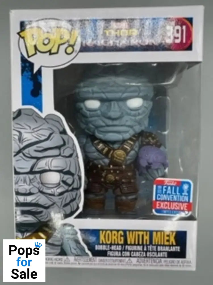 #391 Korg with Miek - Marvel Thor Ragnarok - 2018 Con Box Damaged Funko POP