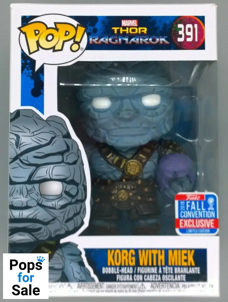 #391 Korg with Miek - Marvel Thor Ragnarok - 2018 Con Funko POP