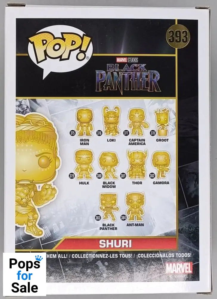 #393 Shuri (Gold) Chrome - Marvel Studios 10 Years 2018 Con Funko POP