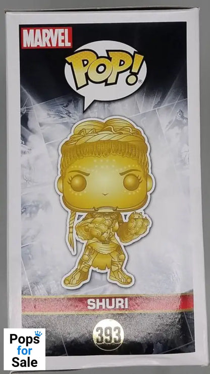 #393 Shuri (Gold) Chrome - Marvel Studios 10 Years Box Damaged Funko POP