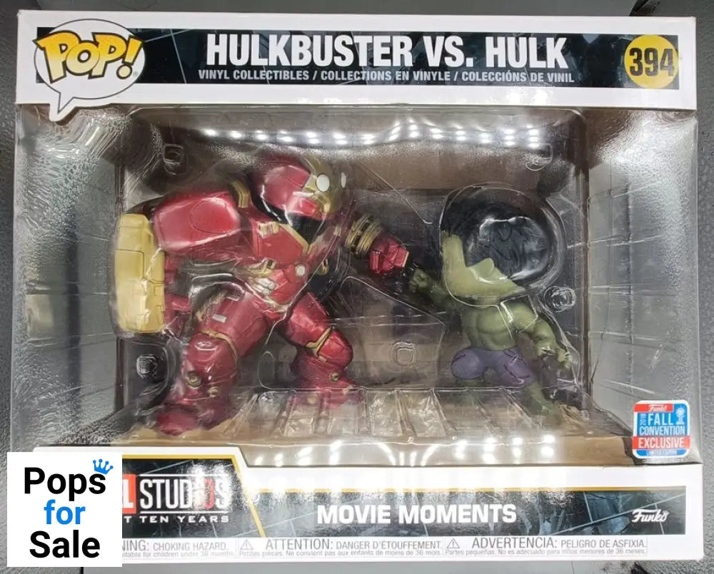 #394 Hulkbuster vs. Hulk - Movie Moment - Marvel - 2018 Con Funko POP