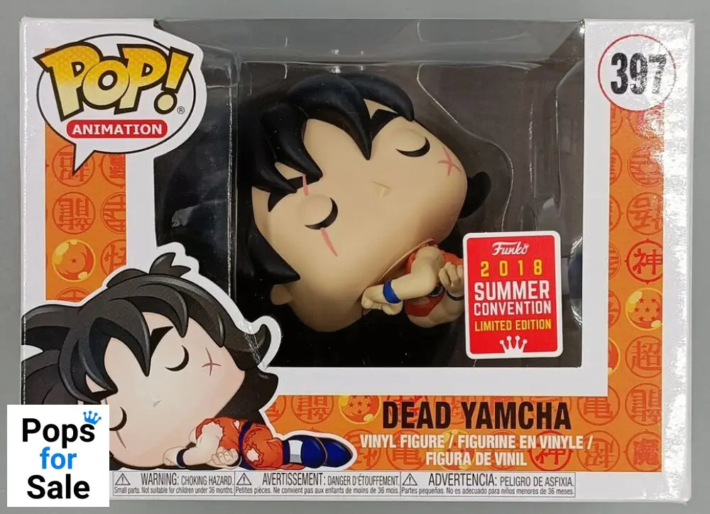 397 Dead Yamcha - Dragon Ball Super - 2018 Con -Box Damaged Funko POP