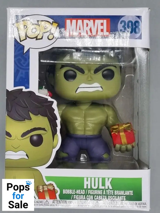 #398 Hulk (w/ Stocking & Present) - Marvel Holiday Box Damaged Funko POP