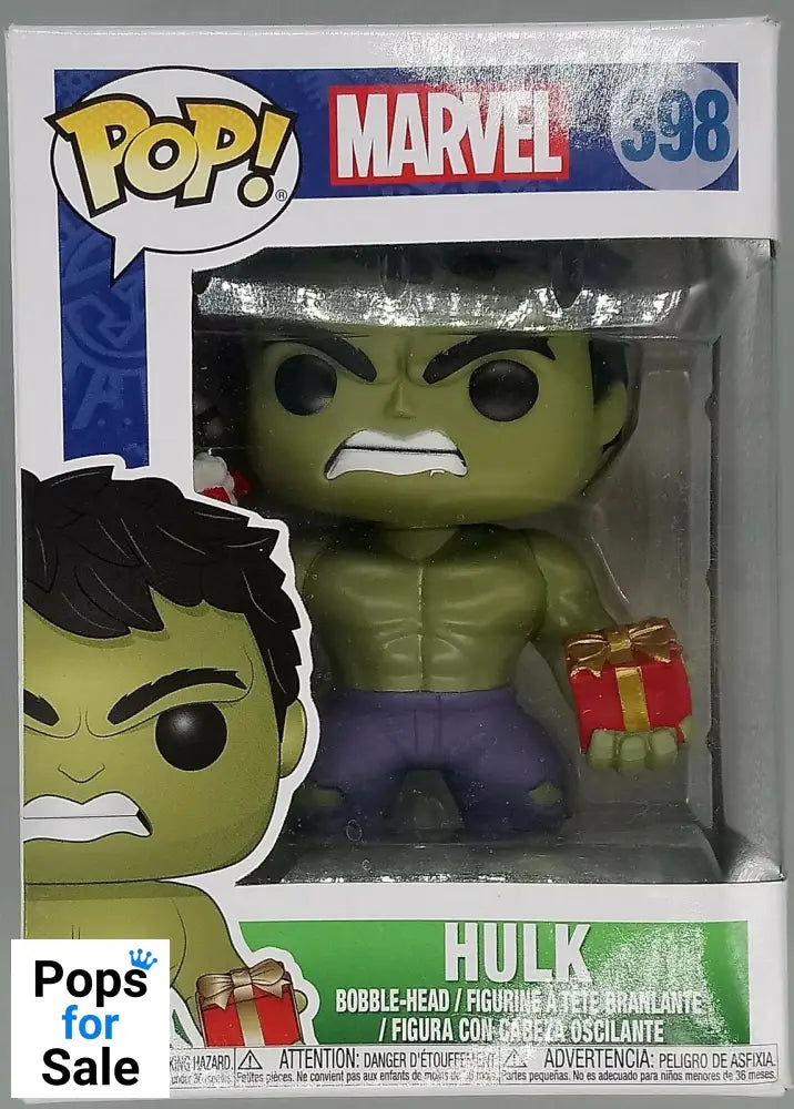 #398 Hulk (w/ Stocking & Present) - Marvel Holiday Funko POP