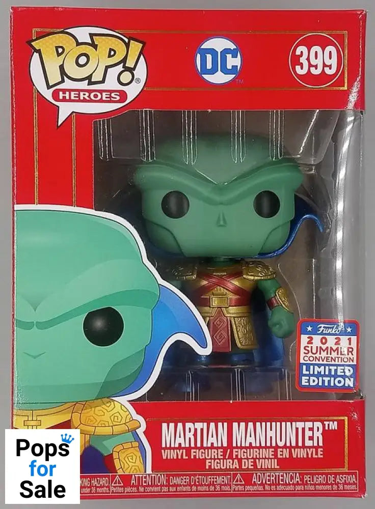 #399 Martian Manhunter - Metallic DC Imperial Pal Box Damaged Funko POP