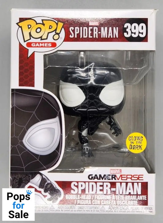 #399 Spider-Man (Negative) - Glow - Marvel Game - Box Damaged Funko POP