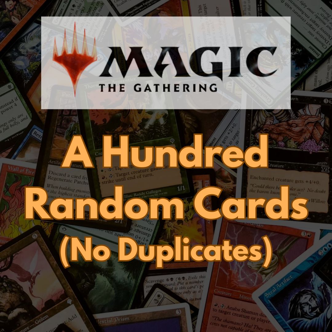 Magic The Gathering: Bundle of 100 Random Single Cards - No Duplicates