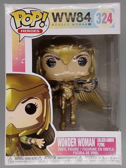 324 Wonder Woman (Golden Armor Flying) DC WW84 Box Damaged Funko POP