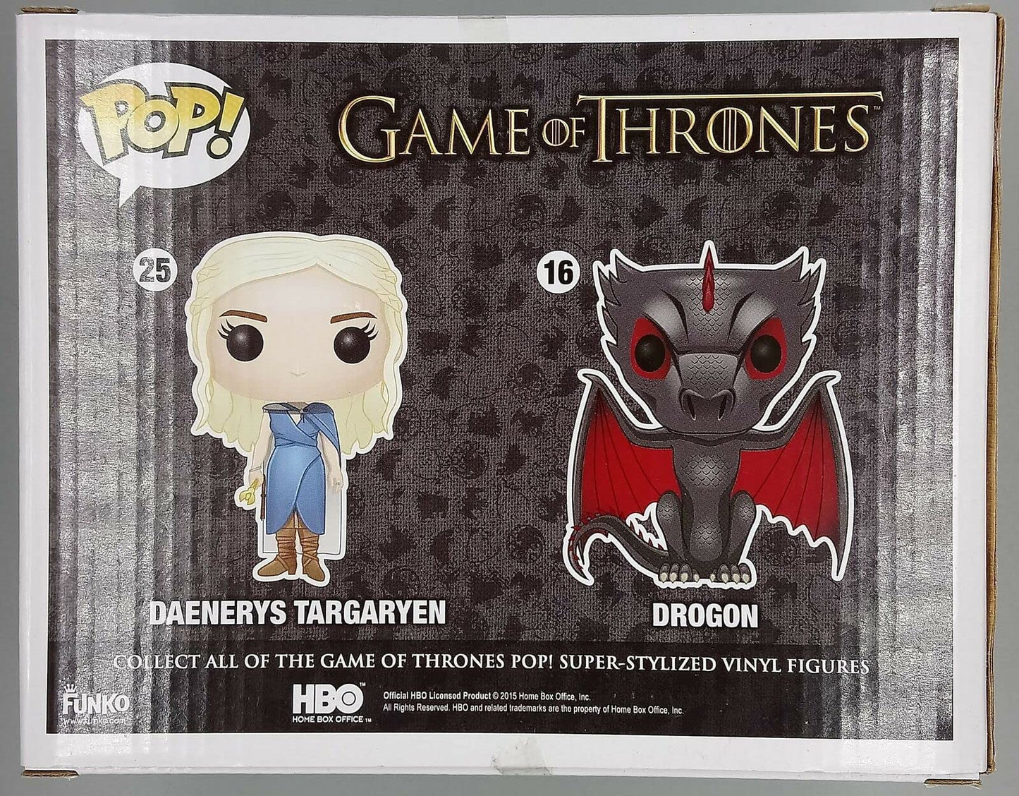 [2 Pack] Daenerys & Drogon - Metallic Game of Thrones Funko POP - Box Damaged
