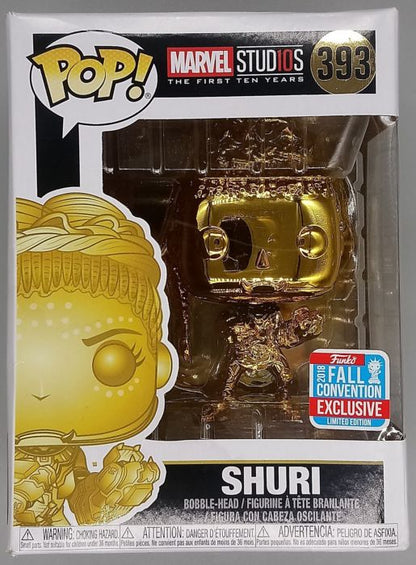 #393 Shuri (Gold) Chrome - Marvel Studios 10 Years Box Damaged Funko POP