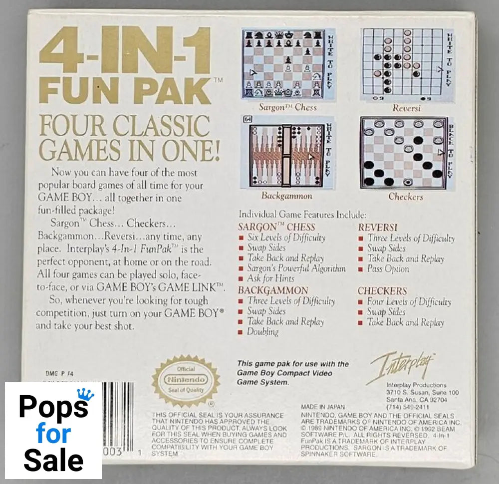 4-in-One Fun Pack for Nintendo GameBoy