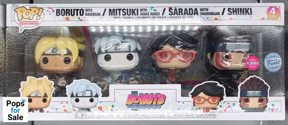 [4 Pack] Boruto w/Rasengan, Mitsuki, Sarada, Shinki Naruto Next Generations Funko POP - Brand New