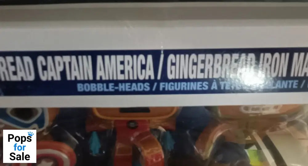 [4 Pack] Marvel Gingerbread Captain America & Iron Man & Hulk & Thor - Holidays - Box Damaged Funko POP