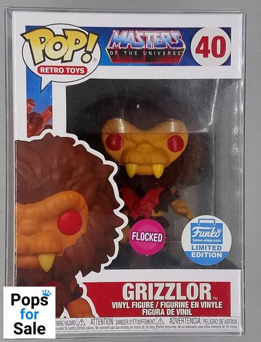 #40 Grizzlor - Flocked - Masters Of The Universe MOTU Funko POP