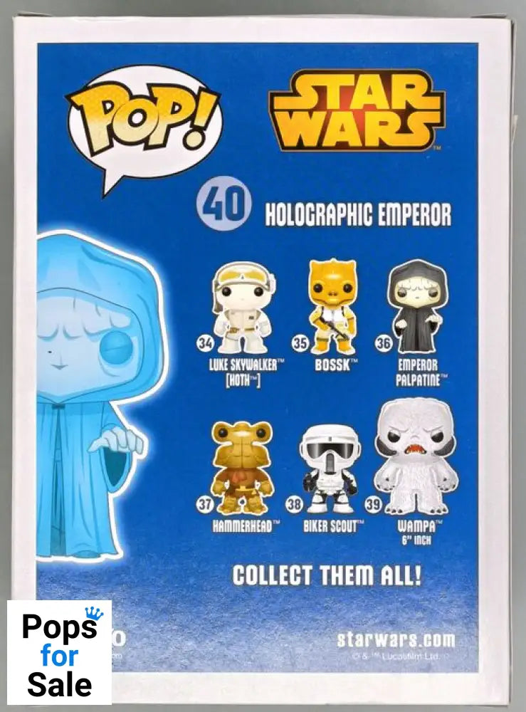 40 Holographic Emperor - Glow - Star Wars Funko POP