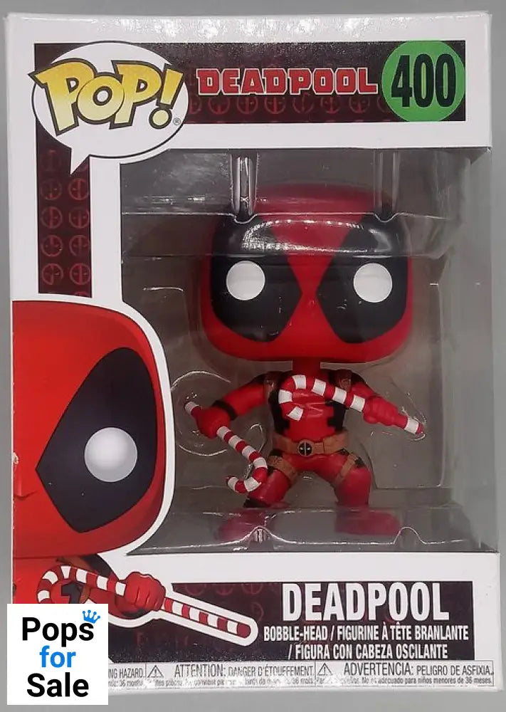 #400 Deadpool (w/ Candy Canes) Marvel - Holidays Box Damaged Funko POP