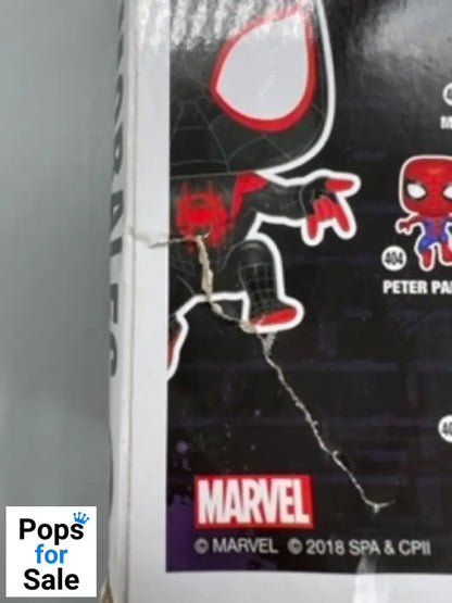 #402 Miles Morales Marvel Spiderman Into the Spiderv Box Damaged Funko POP