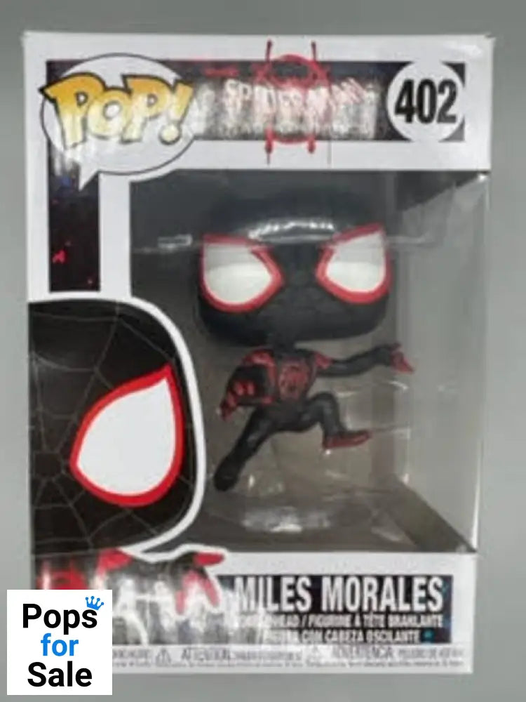 #402 Miles Morales Marvel Spiderman Into the Spiderv Box Damaged Funko POP