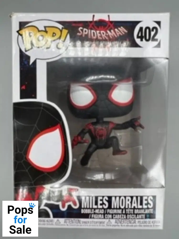 #402 Miles Morales Marvel Spiderman Into the Spiderv Box Damaged Funko POP