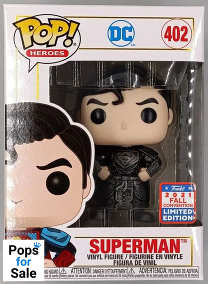 #402 Superman (Black) Metallic - DC - 2021 Con Funko POP