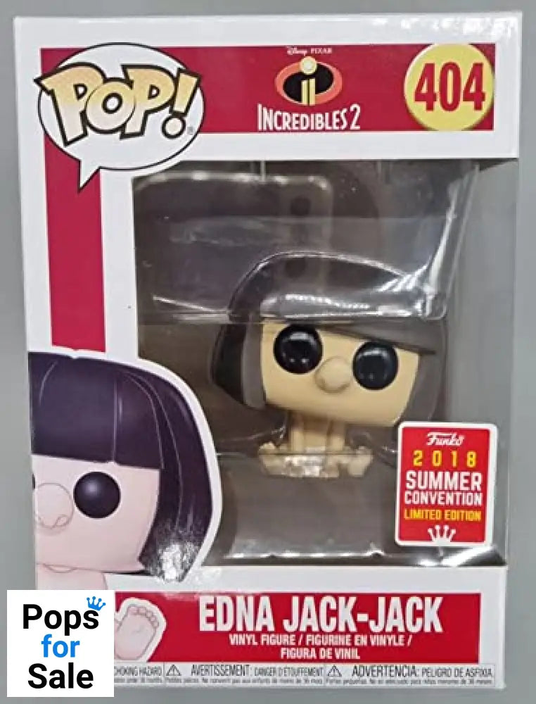 404 Edna Jack-Jack - Disney Incredibles 2 - 2018 Con Funko POP - Box Damaged