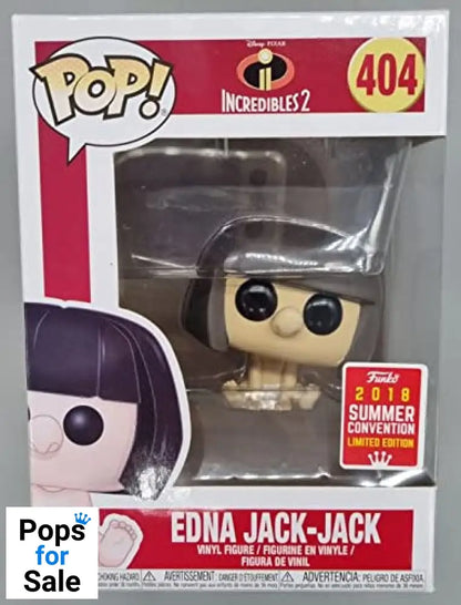 404 Edna Jack-Jack - Disney Incredibles 2 - 2018 Con Funko POP - Box Damaged
