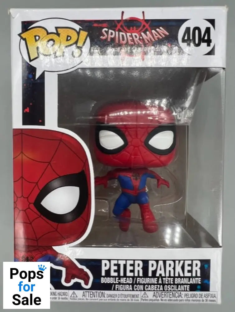 #404 Peter Parker - Marvel Spiderman Into the Spiderverse Box Damaged Funko POP