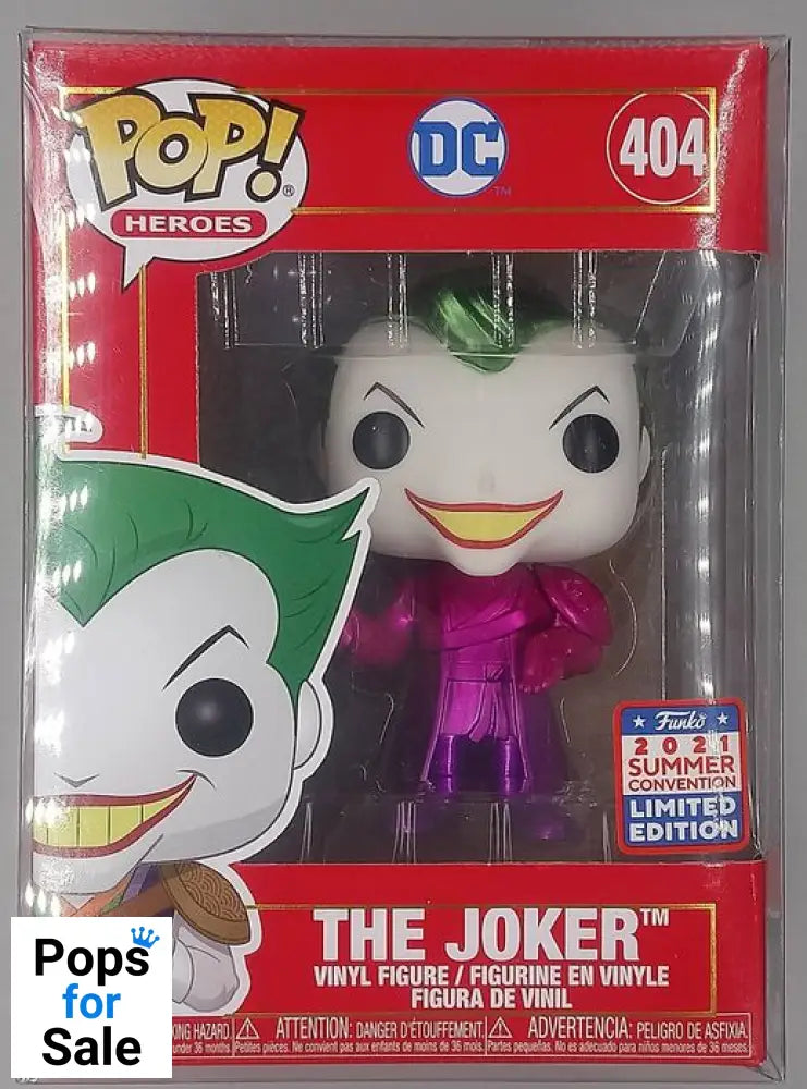 #404 The Joker (Pink/Purple) Metallic DC 3000pc LE - 2021Con Funko POP