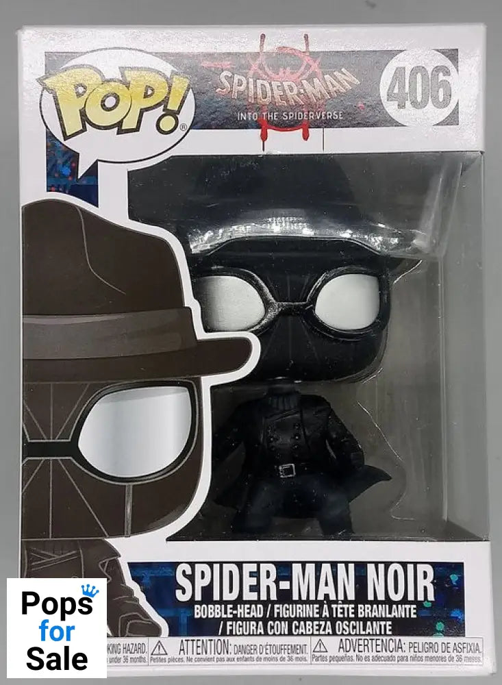 #406 Spider-Man Noir (Hat) Marvel Spiderman Into The Spiderverse Funko POP