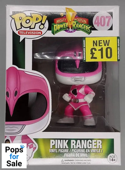 #407 Pink Ranger (Action Pose) - Power Rangers - Box Damaged Funko POP