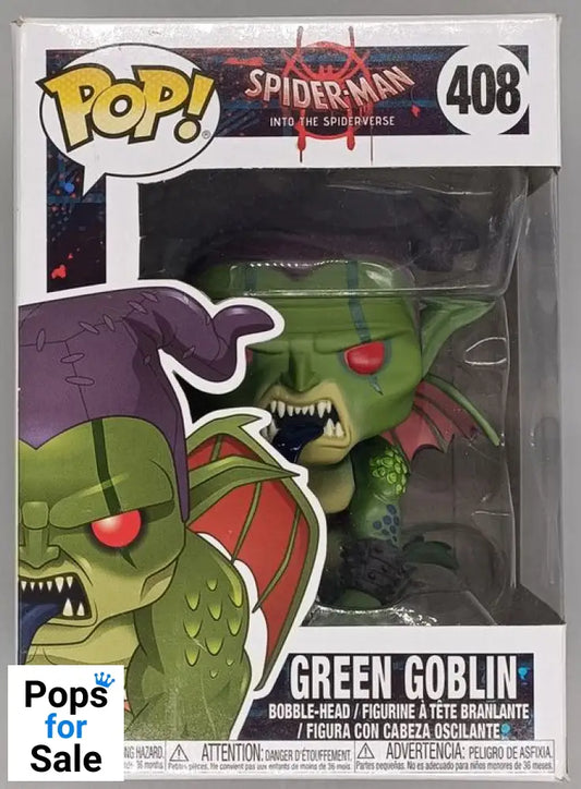 408 Green Goblin - Marvel SpiderMan Into the Spiderverse Funko POP - Box Damaged