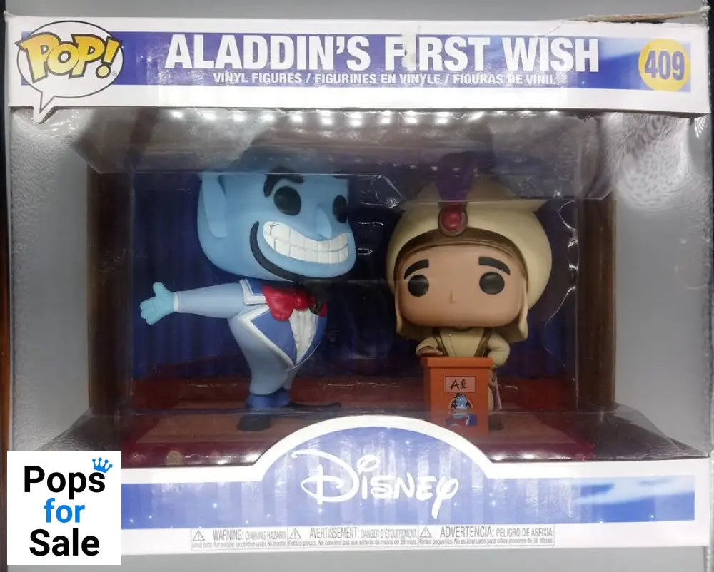 409 Aladdin's First Wish Movie Moment Disney Aladdin Box Damaged Funko POP 