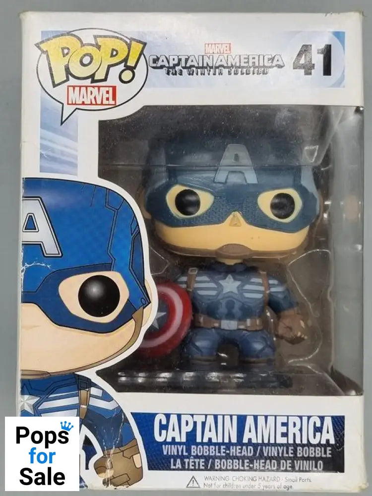 41 Captain America  Marvel Captain America Winter Soldier Funko POP - Box Damaged