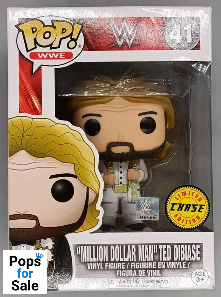 41 Million Dollar Man Ted DiBiase (White Tux) Chase Box Damaged Funko POP