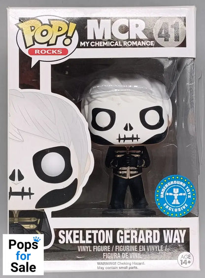 41 Skeleton Gerard Way - My Chemical Romance MCR - Rocks - Box Damaged Funko POP