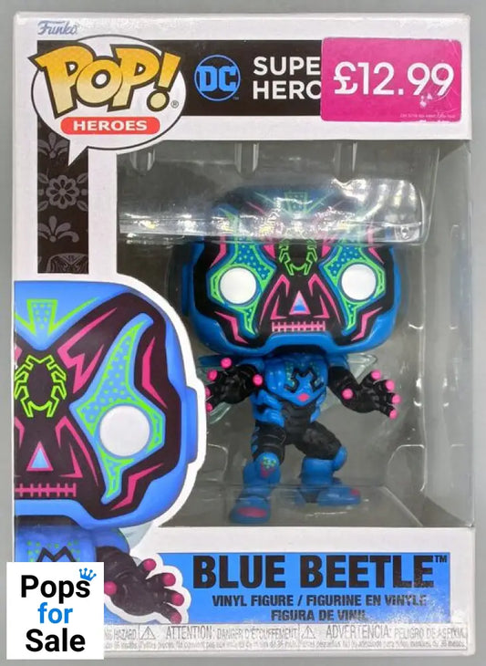 #410 Blue Beetle - DC Super Heroes - Dia De Los - Box Damaged Funko POP