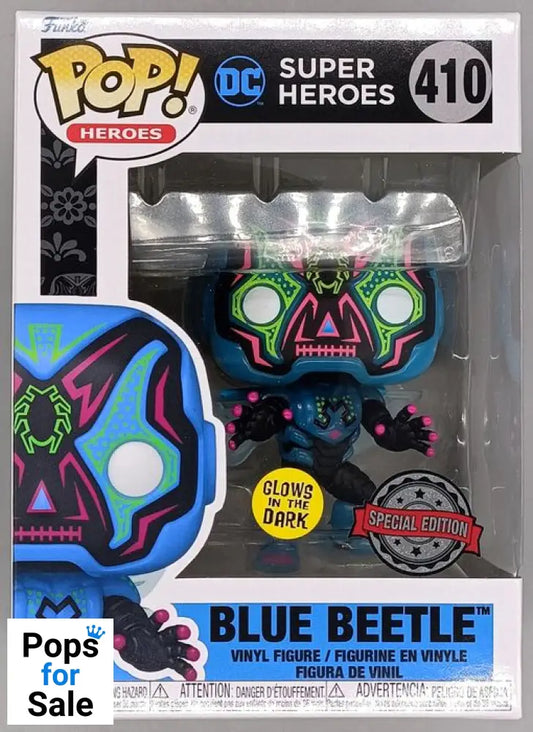 410 Blue Beetle Glow - DC Super Heroes Funko POP