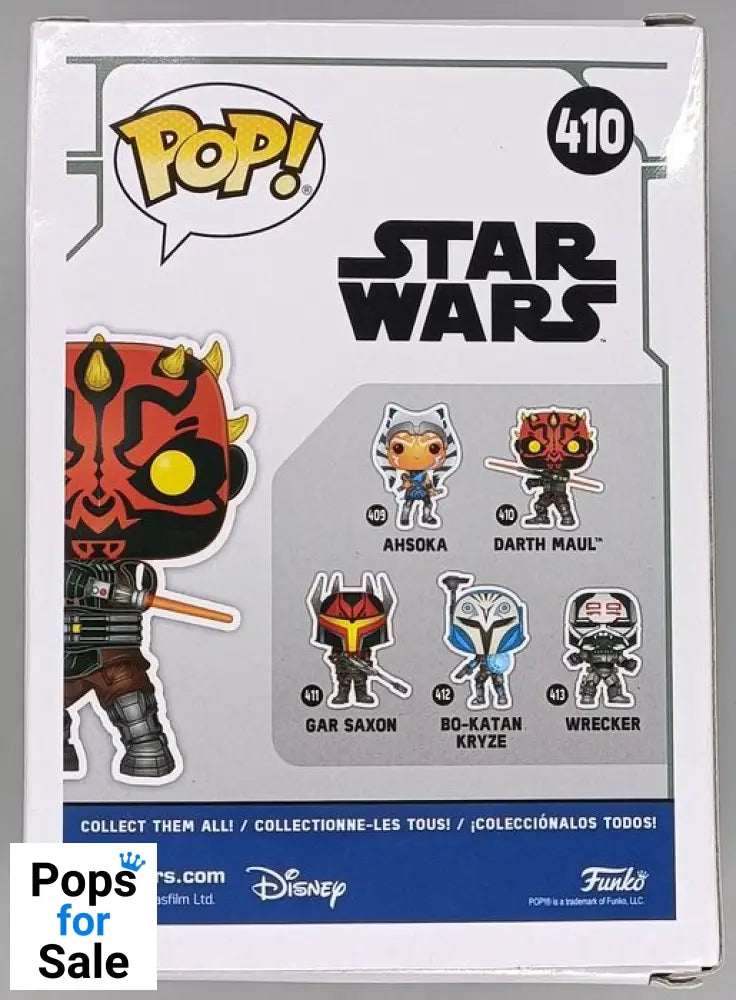 #410 Darth Maul - Star Wars Clone Wars - Box Damaged Funko POP