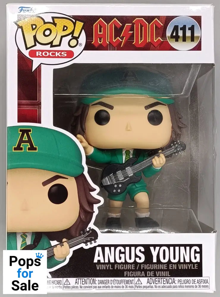 411 Angus Young (Green) - AC/DC - Rocks - Funko POP - Box Damaged