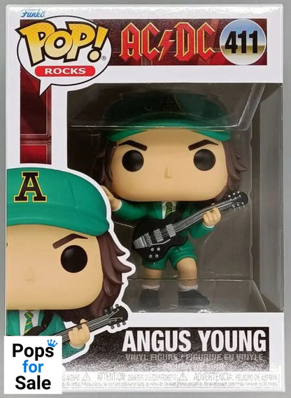 411 Angus Young (Green) - AC/DC - Rocks Funko POP - Brand New