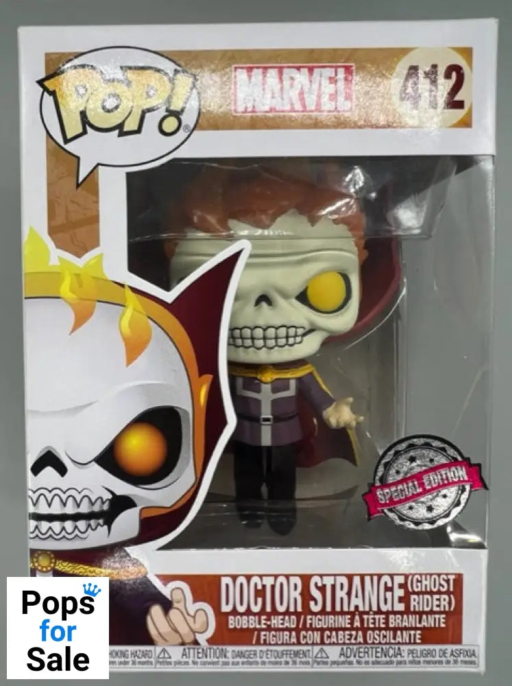 #412 Doctor Strange (as Ghost Rider) - Marvel - Box Damaged Funko POP