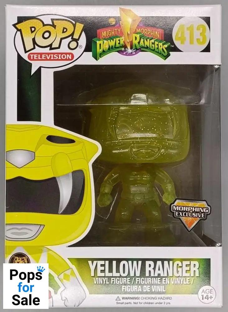 413 Yellow Ranger (Morphing) - Power Rangers - Box Damaged Funko POP