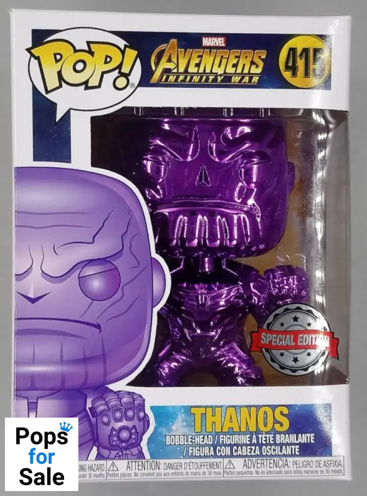 415 Thanos (Purple- Closed Fist) - Chrome - Marvel Infinity War Funko POP