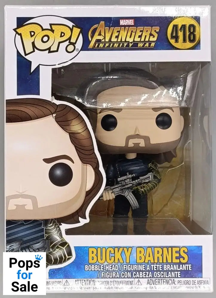 #418 Bucky Barnes - Marvel Avengers Infinity War Box Damaged Funko POP