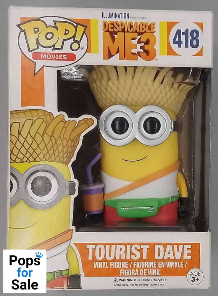 #418 Tourist Dave - Despicable Me 3 - Box Damaged Funko POP