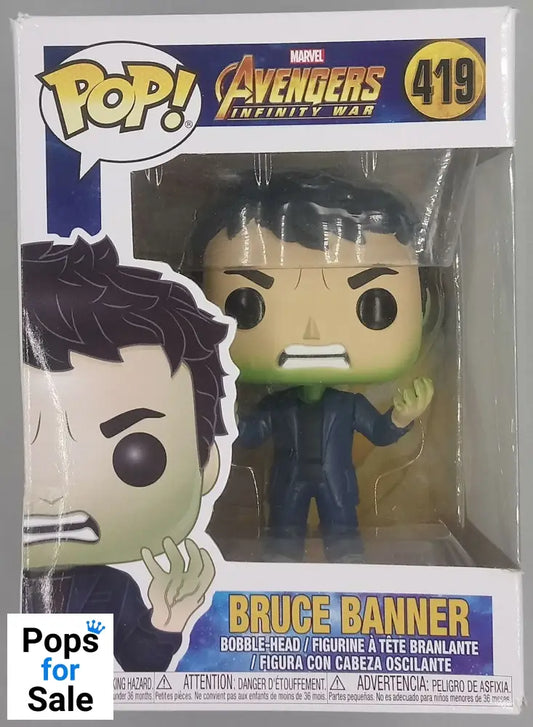 #419 Bruce Banner - Marvel Avengers Infinity War Box Damaged Funko POP