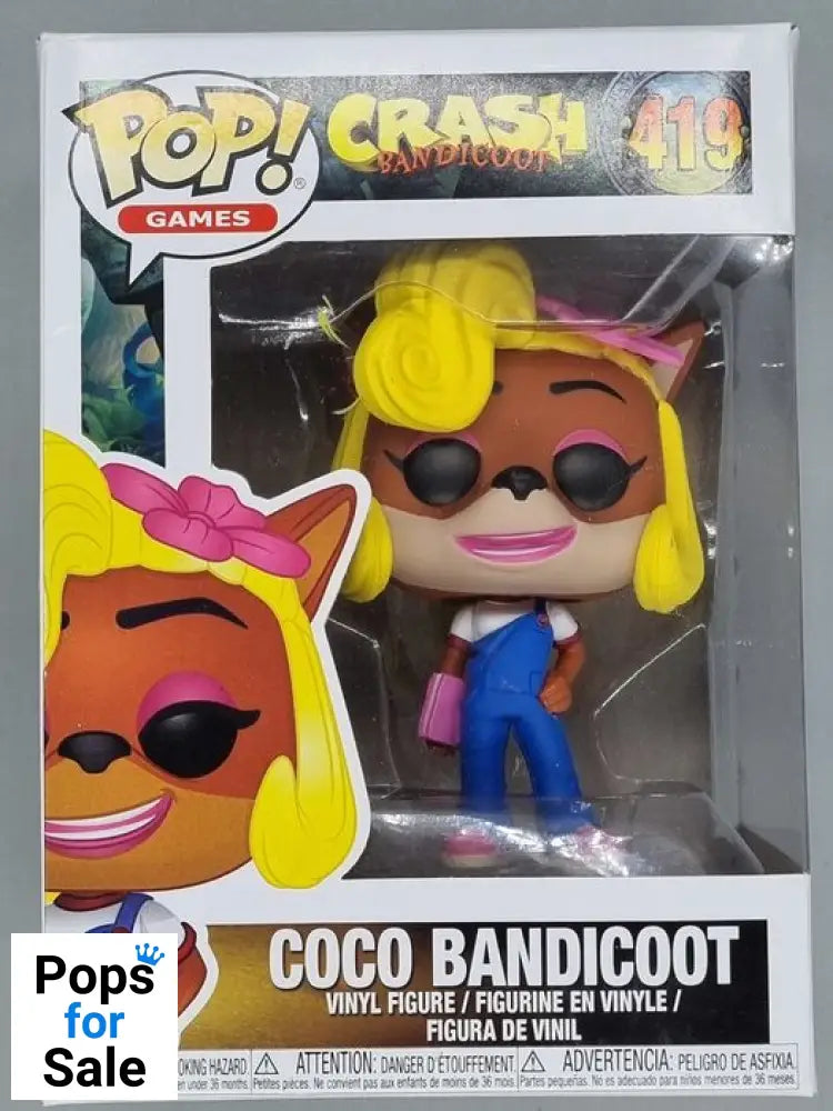 #419 Coco Bandicoot - Crash Bandicoot - Box Damaged Funko POP